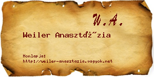 Weiler Anasztázia névjegykártya